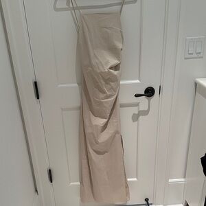 Zara beige cross cross back maxi dress S